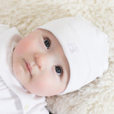 Baby White Pull On Hat